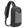 Mochila Bandolera Antirrobo Negra y Gris