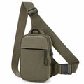 Bolso Bandolera Hombre Verde Oliva Cremallera 3L