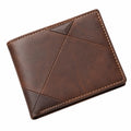 Cartera Bifolio para Hombre Marrón con Diseño Geométrico