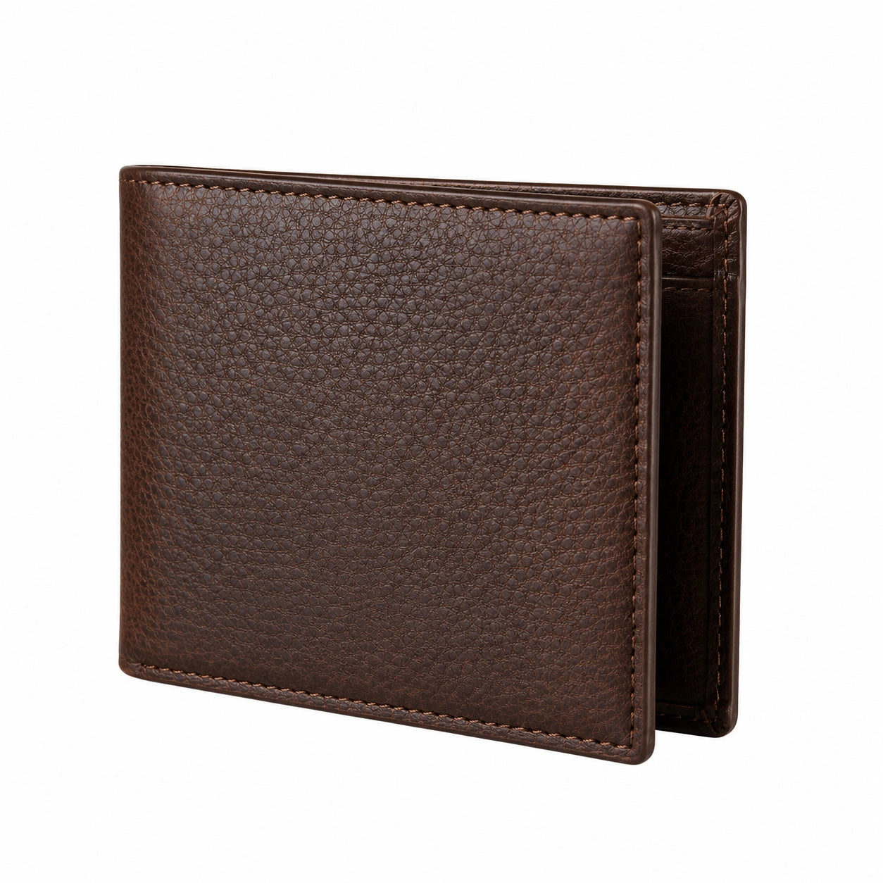 Cartera para Hombre Marrón con Compartimentos y Ranuras