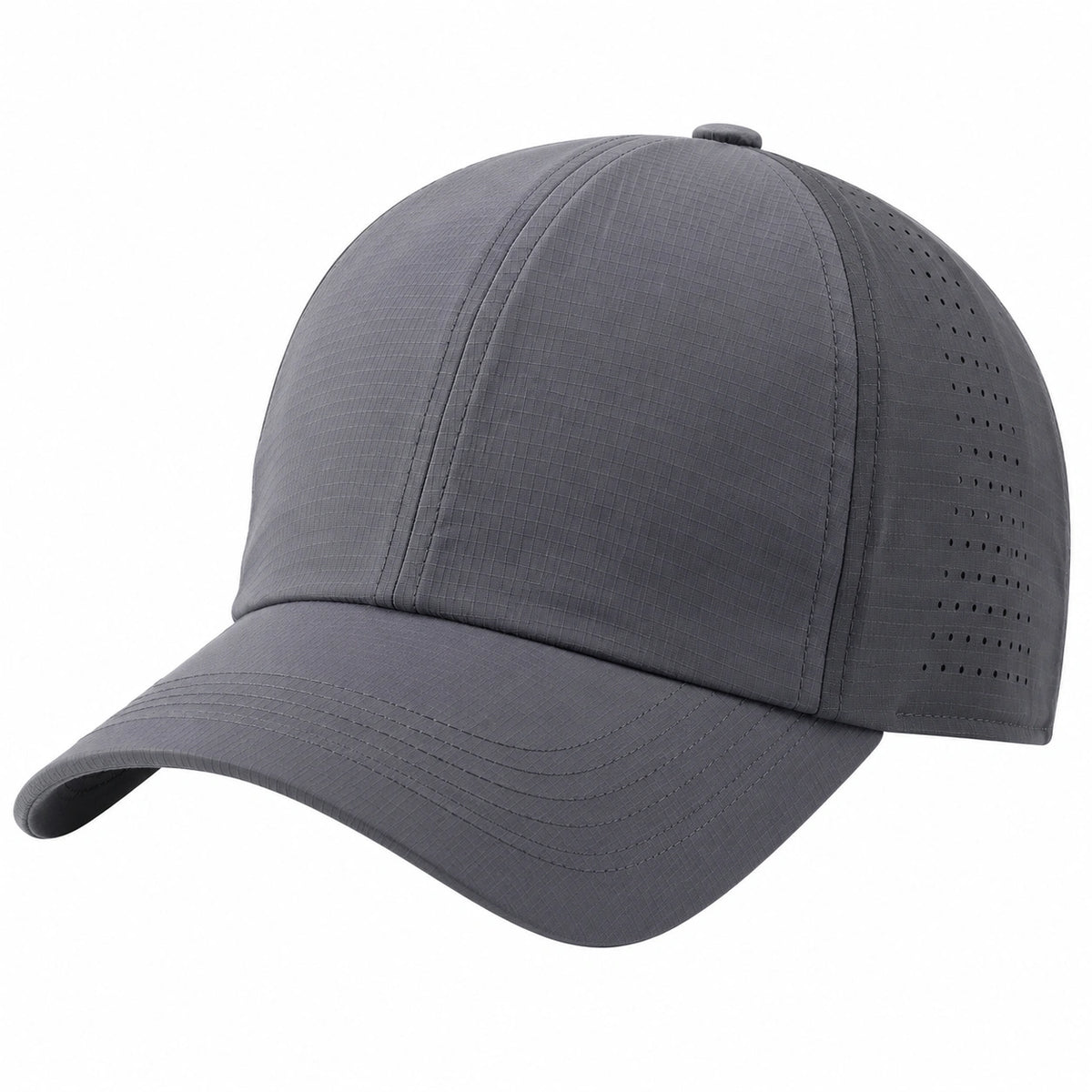 Gorra Unisex Ajustable Gris con Ventilación