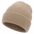 Gorro de punto clásico beige para adultos