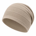 Gorro de punto clásico beige para adultos